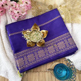 Vriksham Royal Blue Chinnalampattu Saree Floral Copper Border-VS4719